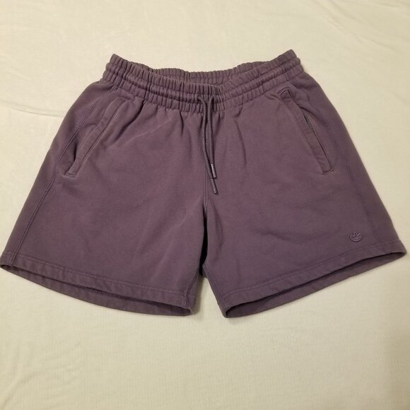 Adidas Originals Short Medium Cotton Sweat Shorts Purple 6in Inseam Men Bottoms - Picture 3 of 11